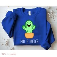 Not A Hugger Cactus Cute Kawaii Do Not Hug Meme Funny Gift Sweatshirt thumb 2
