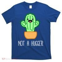 Not A Hugger Cactus Cute Kawaii Do Not Hug Meme Funny Gift T-Shirt thumb 0