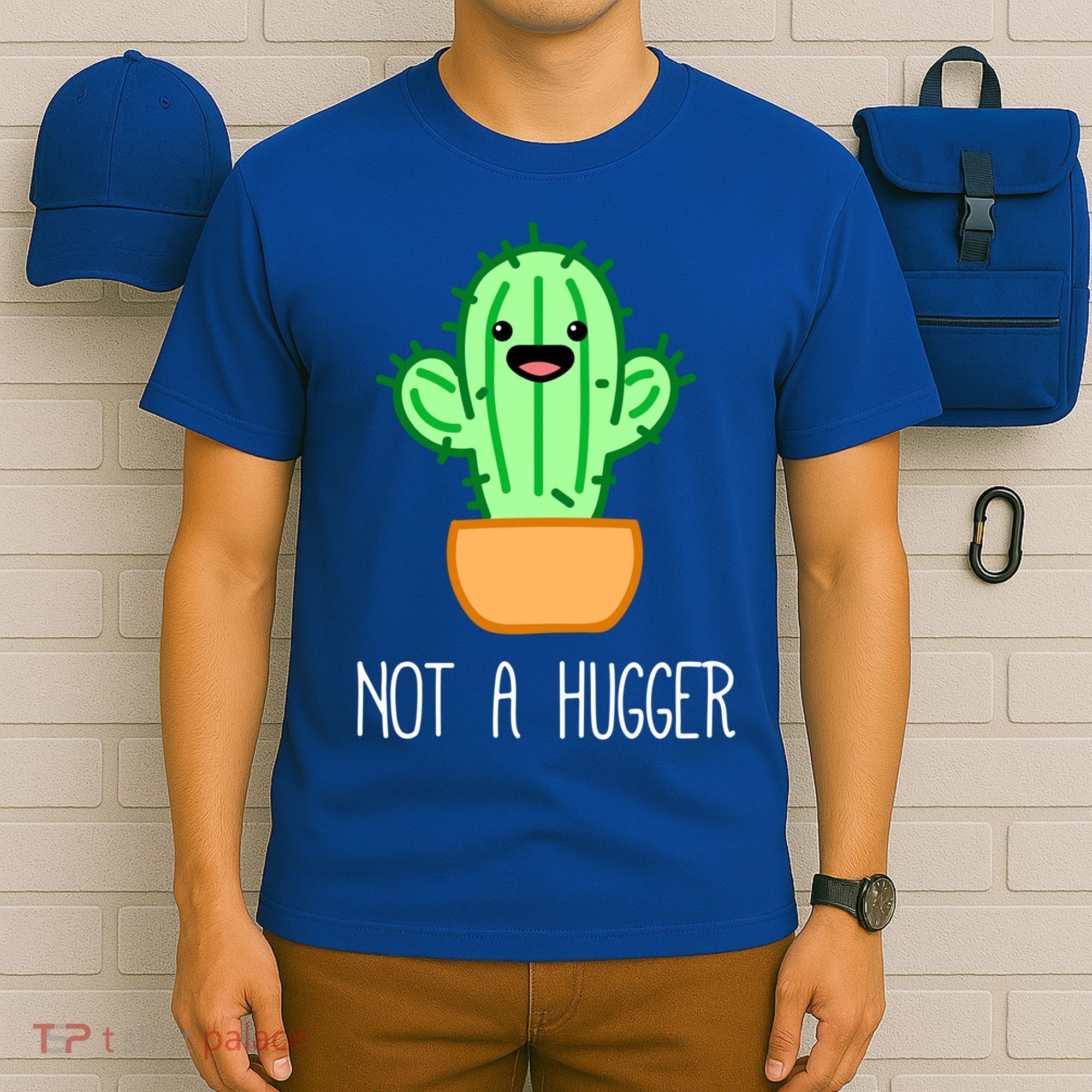 Not A Hugger Cactus Cute Kawaii Do Not Hug Meme Funny Gift T-Shirt