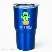 Not A Hugger Cactus Cute Kawaii Do Not Hug Meme Funny Gift Tumbler thumb 0