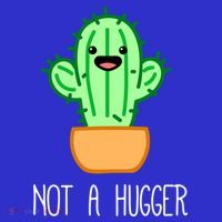 Not A Hugger Cactus Cute Kawaii Do Not Hug Meme Funny Gift Mousepad thumb 1