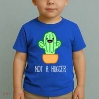 Not A Hugger Cactus Cute Kawaii Do Not Hug Meme Funny Gift Toddler T-Shirt thumb 2