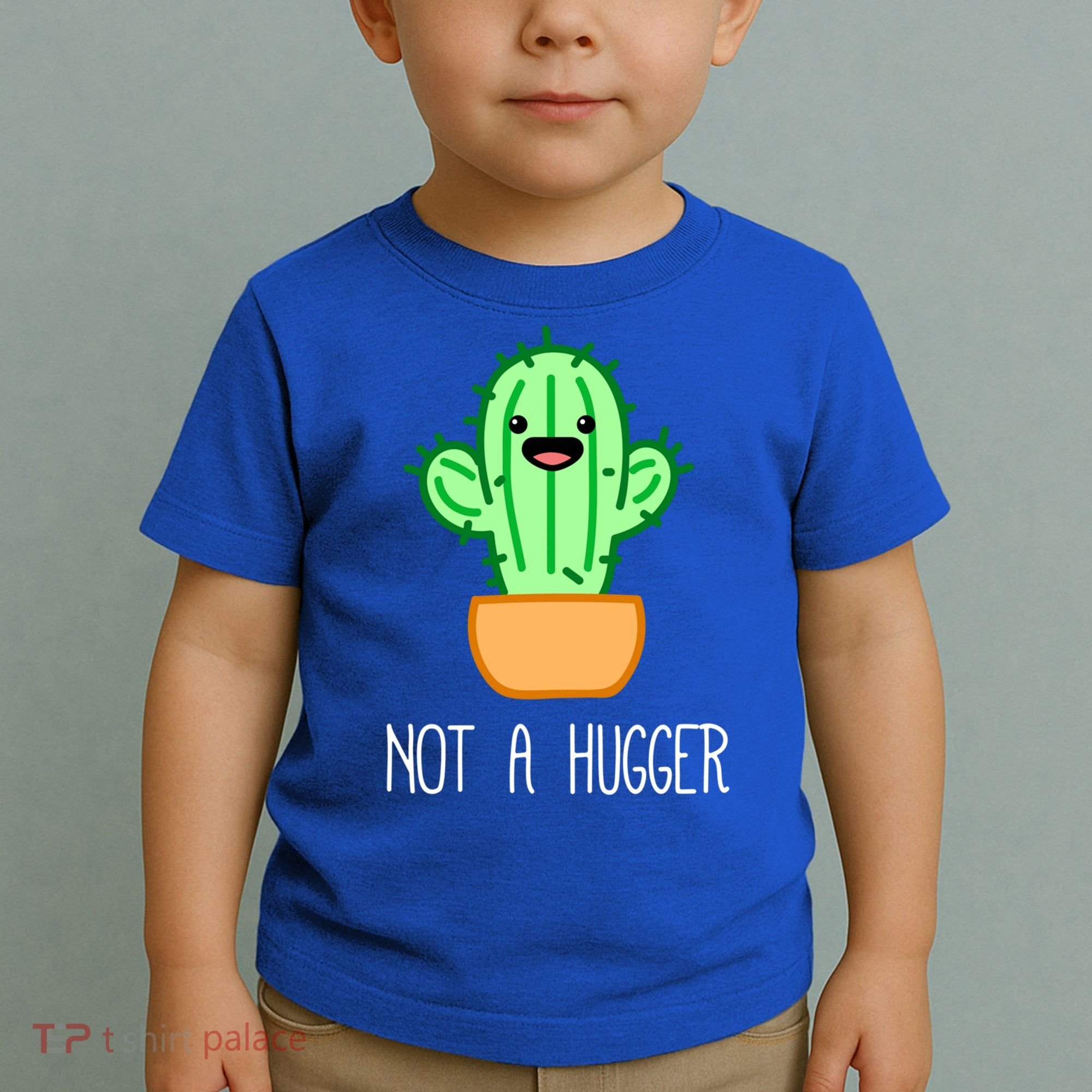 Not A Hugger Cactus Cute Kawaii Do Not Hug Meme Funny Gift Toddler T-Shirt