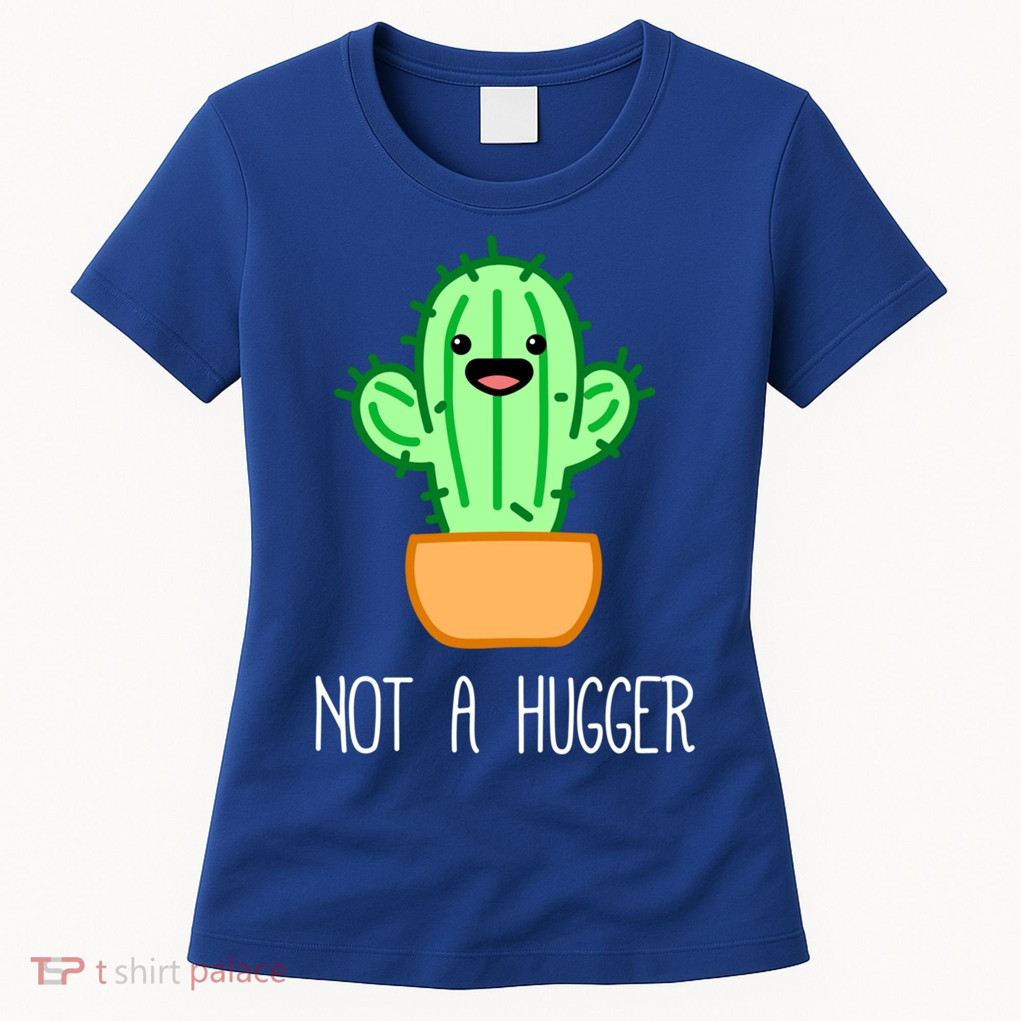 Not A Hugger Cactus Cute Kawaii Do Not Hug Meme Funny Gift Women's T-Shirt