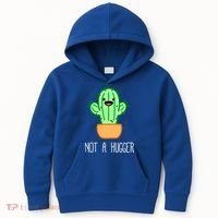 Not A Hugger Cactus Cute Kawaii Do Not Hug Meme Funny Gift Kids Hoodie thumb 0