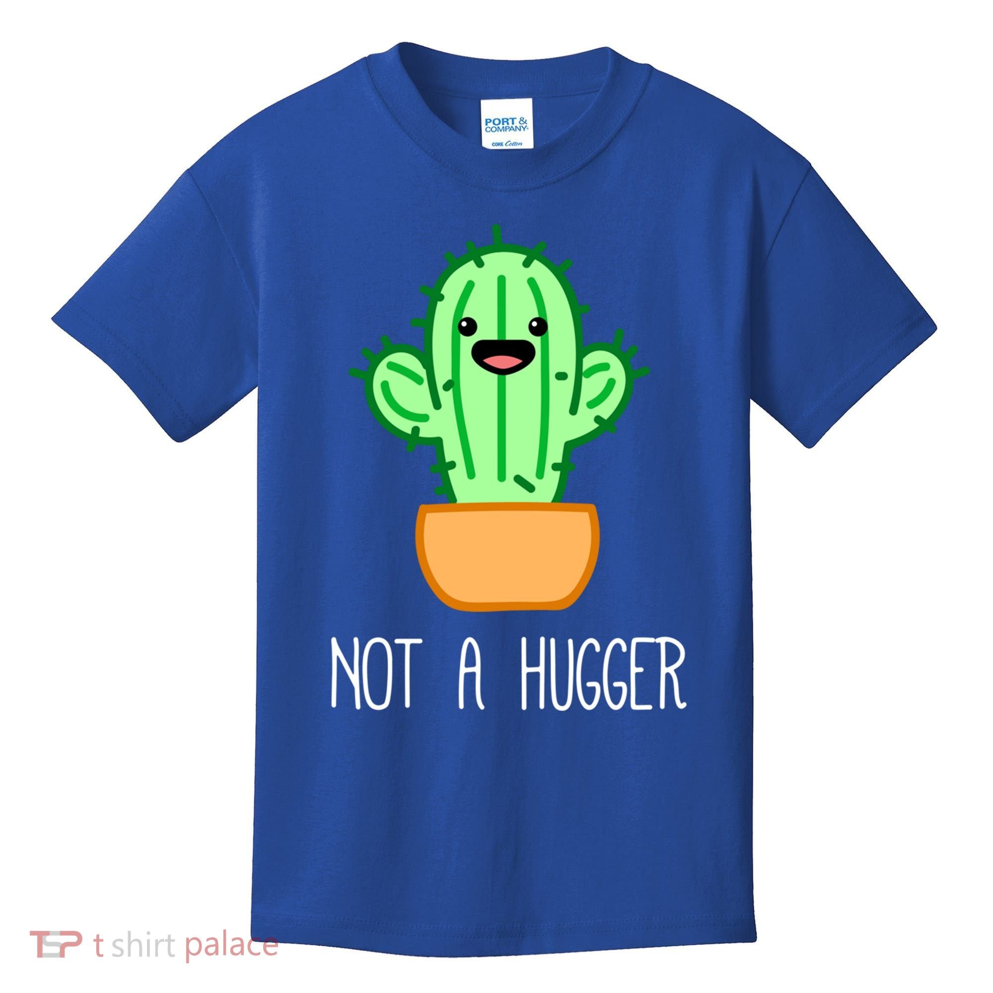 Not A Hugger Cactus Cute Kawaii Do Not Hug Meme Funny Gift Kids T-Shirt