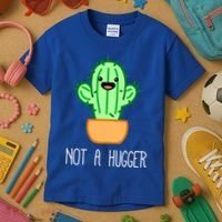 Not A Hugger Cactus Cute Kawaii Do Not Hug Meme Funny Gift Kids T-Shirt thumb 3