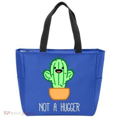 Not A Hugger Cactus Cute Kawaii Do Not Hug Meme Funny Gift Tote Bag