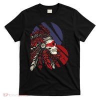 Native American Heritage Skull Headdress Native American T-Shirt thumb 0