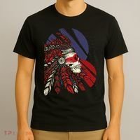 Native American Heritage Skull Headdress Native American T-Shirt thumb 3