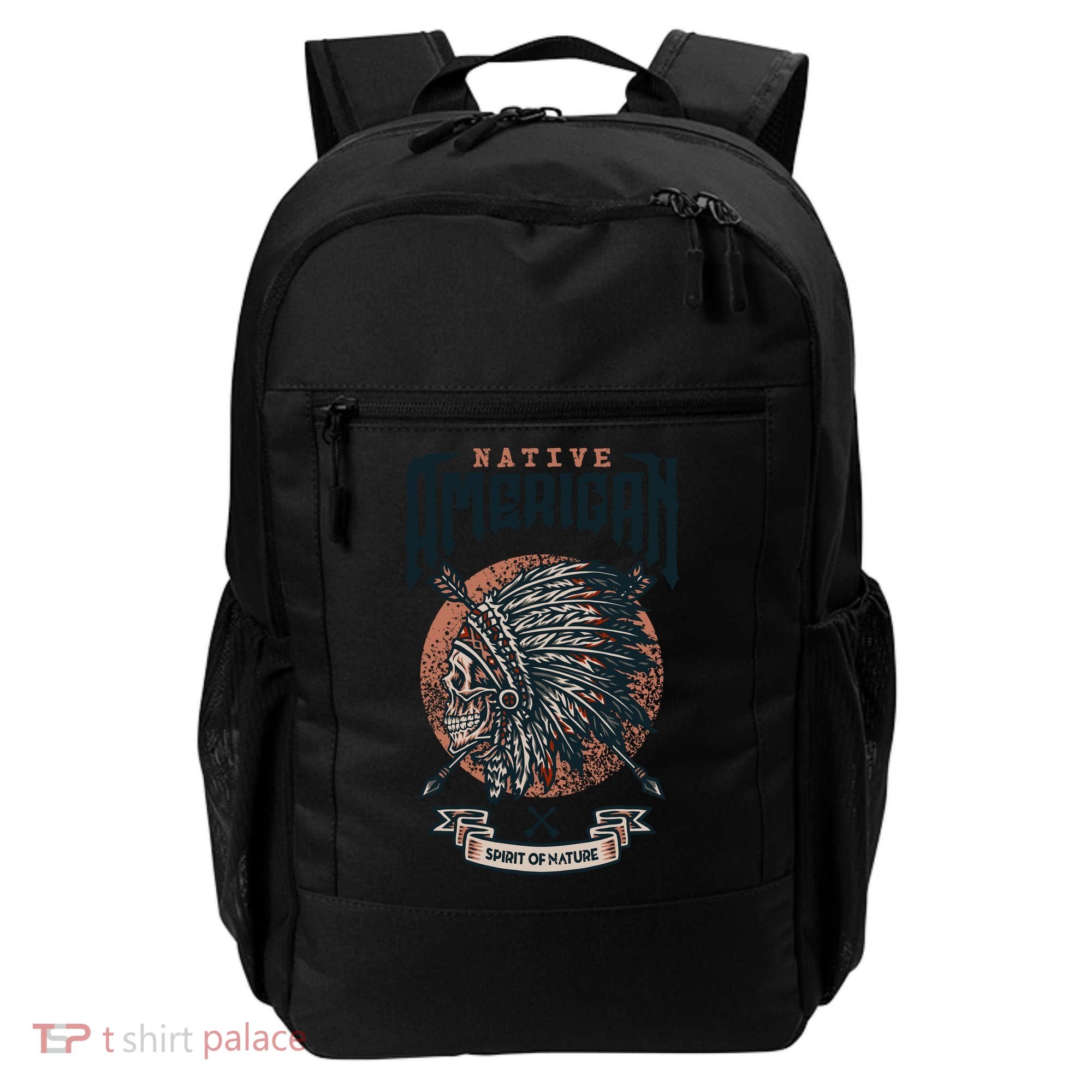 Native American Indian Chief Skull Backpack
