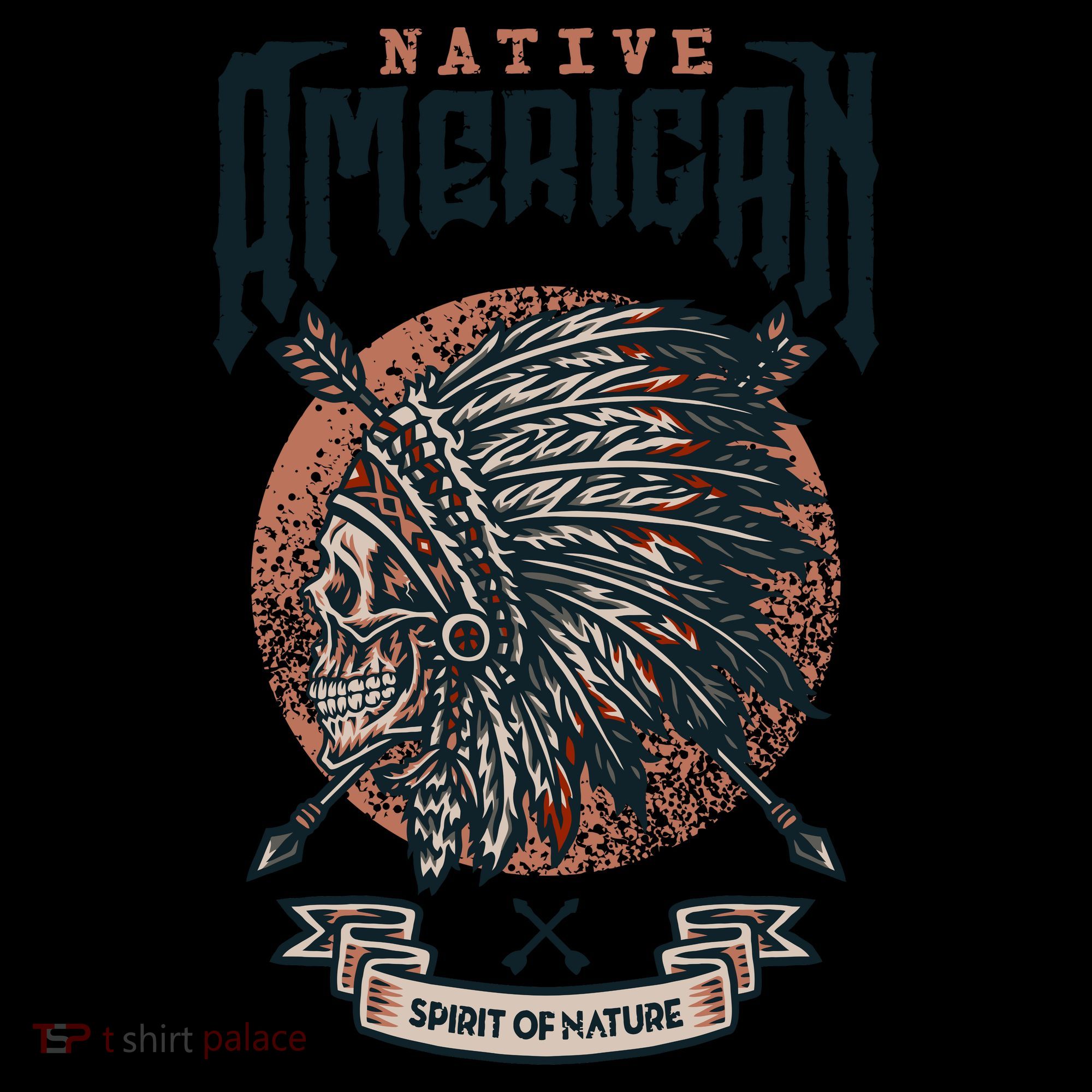 Native American Indian Chief Skull Coaster