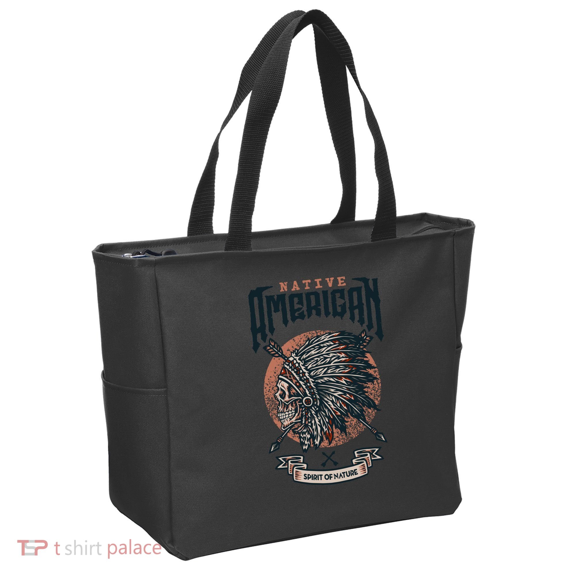 Native American Indian Chief Skull Tote Bag