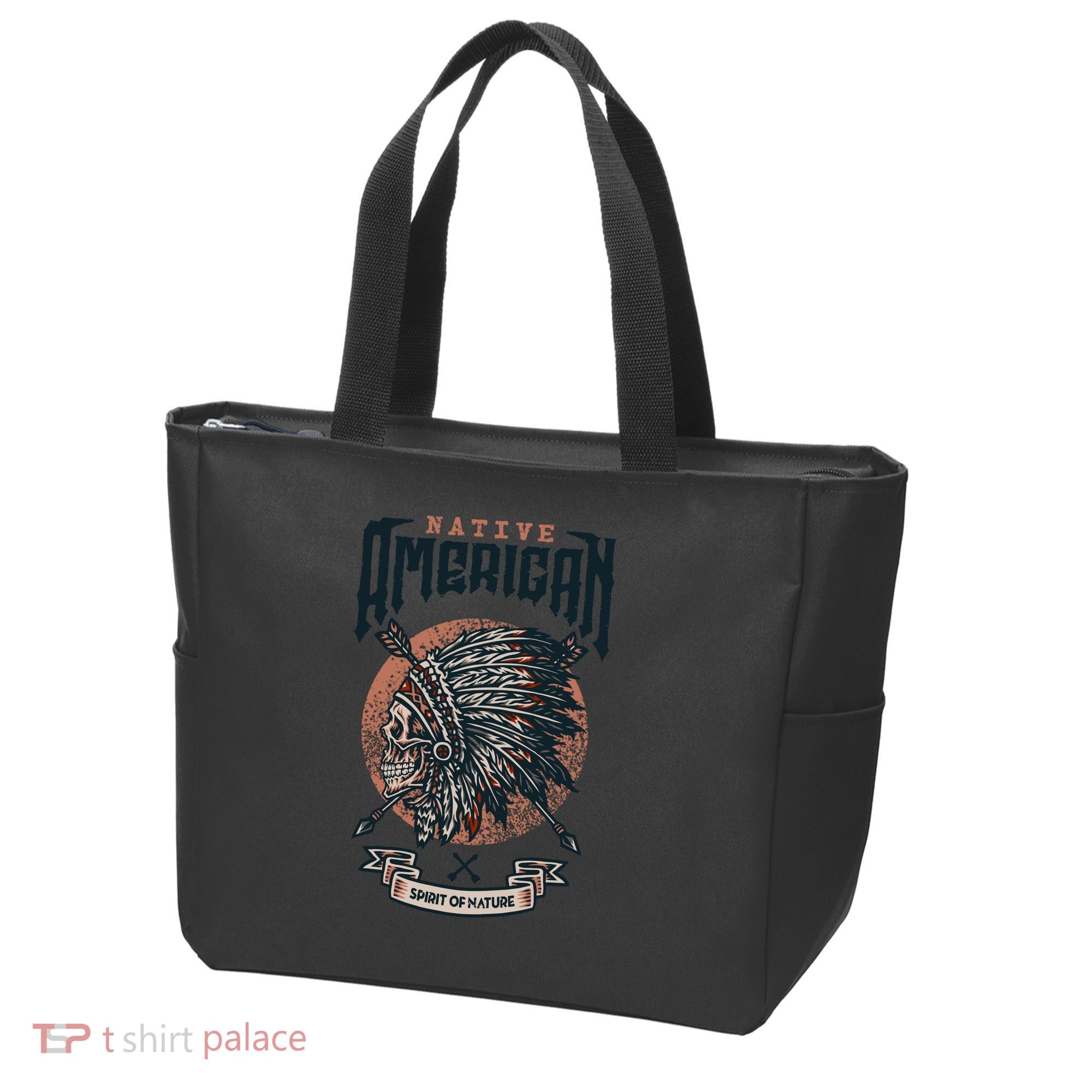 Native American Indian Chief Skull Tote Bag