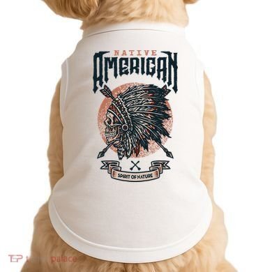 Native American Indian Chief Skull Doggie Tank