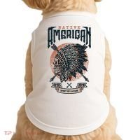 Native American Indian Chief Skull Doggie Tank thumb 0