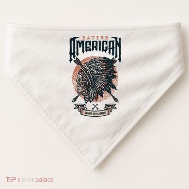 Native American Indian Chief Skull USA-Made Doggie Bandana