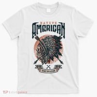Native American Indian Chief Skull T-Shirt thumb 0