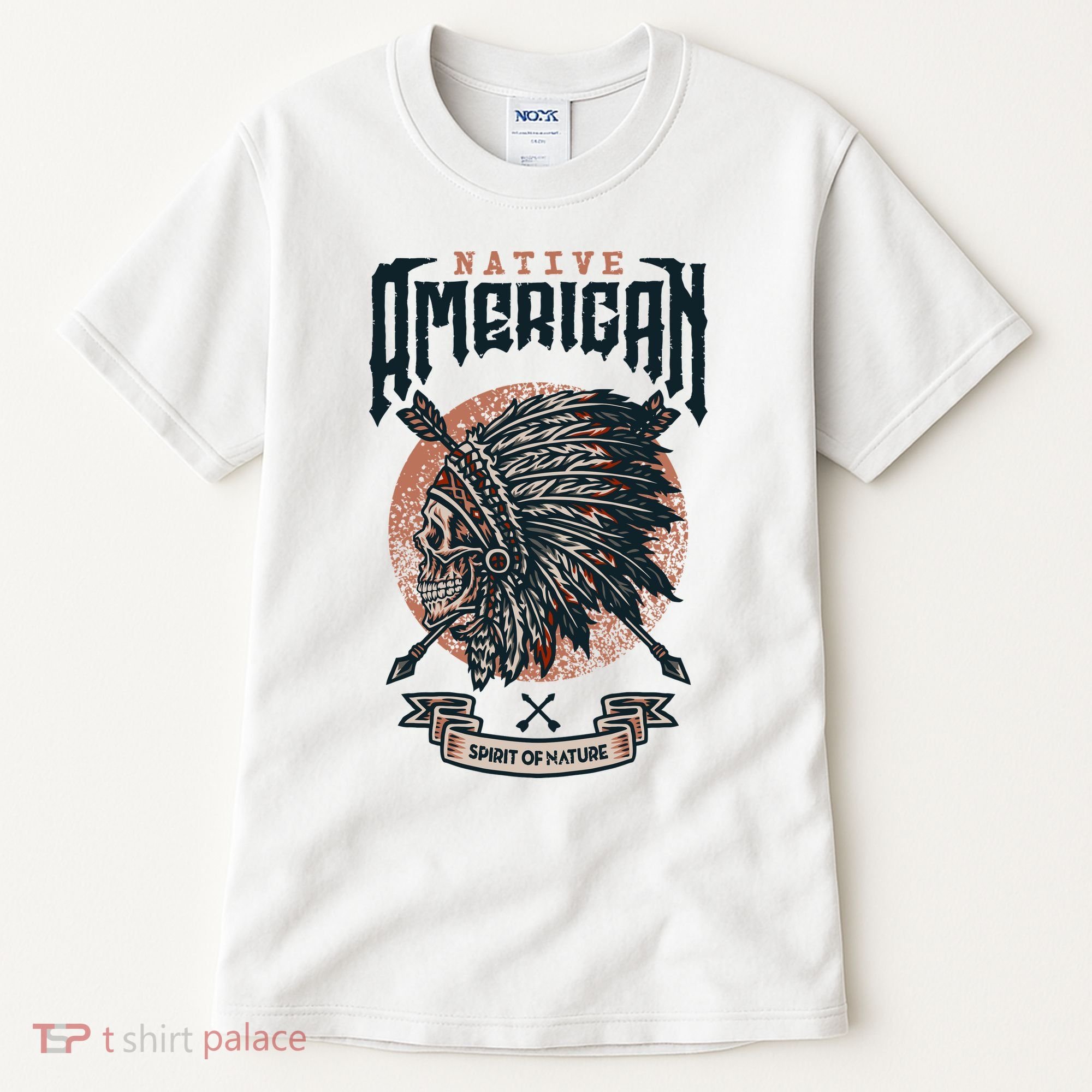 Native American Indian Chief Skull Tall T-Shirt