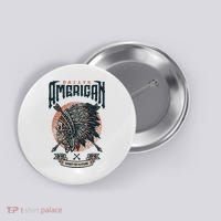 Native American Indian Chief Skull Button thumb 0