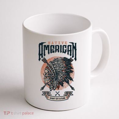 Native American Indian Chief Skull Coffee Mug back