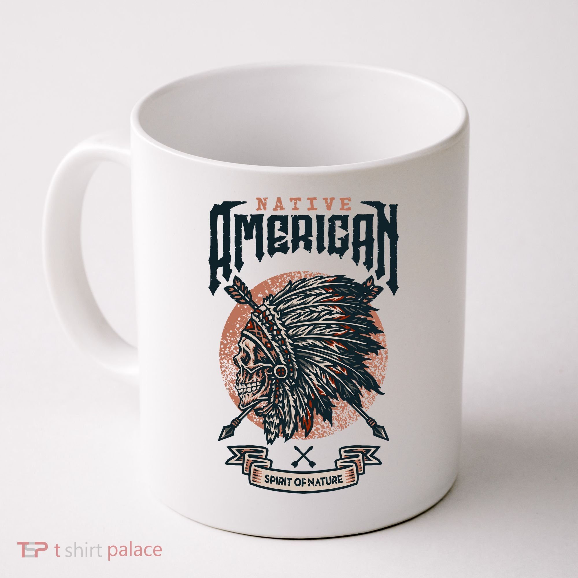 Native American Indian Chief Skull Coffee Mug