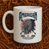 Native American Indian Chief Skull Coffee Mug thumb 2