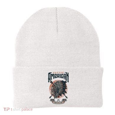 Native American Indian Chief Skull Beanie