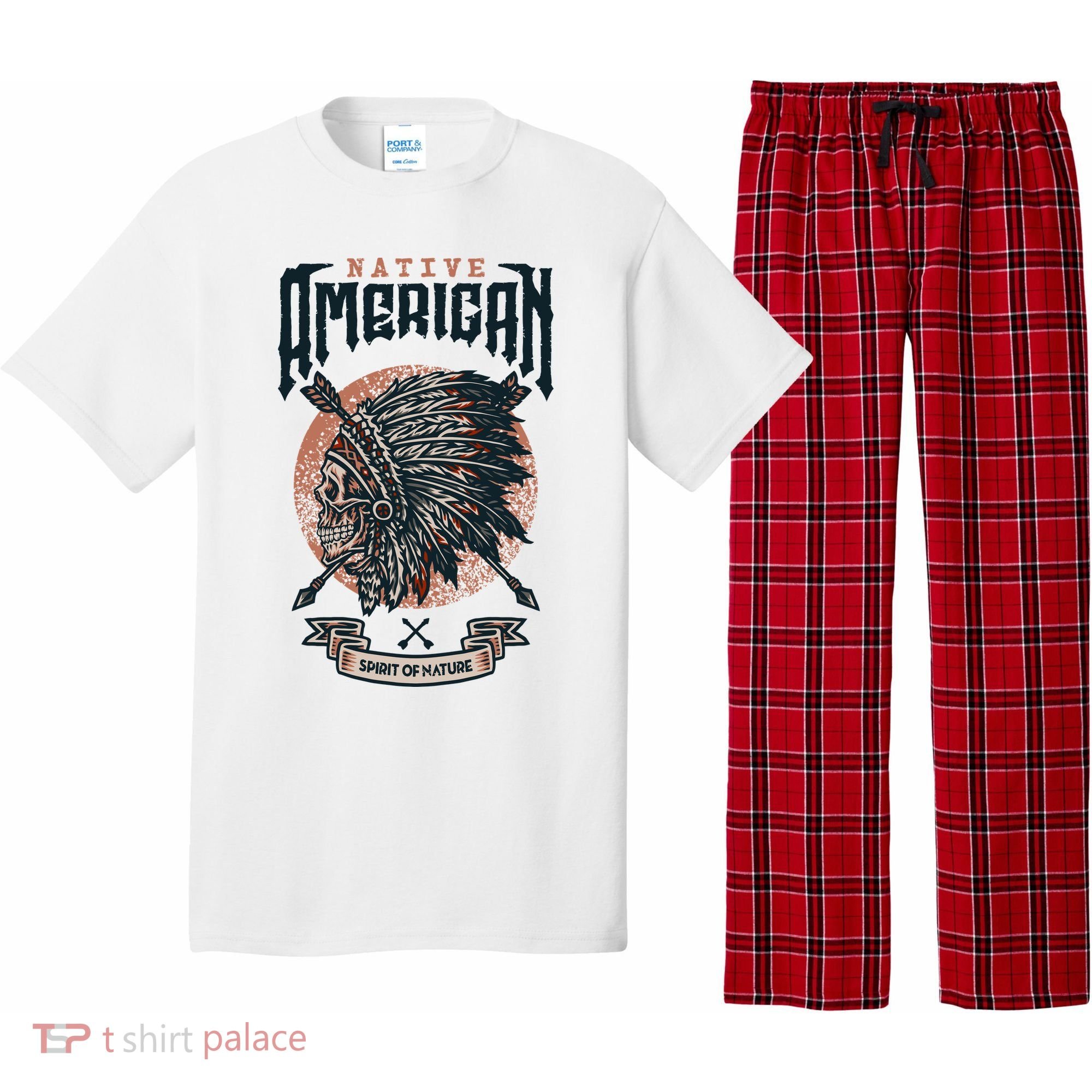 Native American Indian Chief Skull Pajama Set
