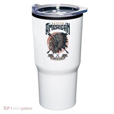 Native American Indian Chief Skull Tumbler