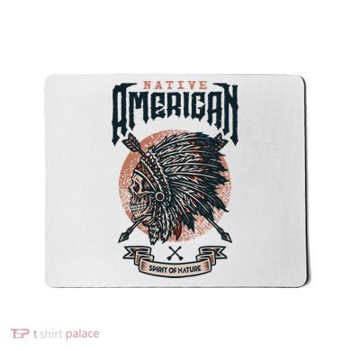 Native American Indian Chief Skull Mousepad