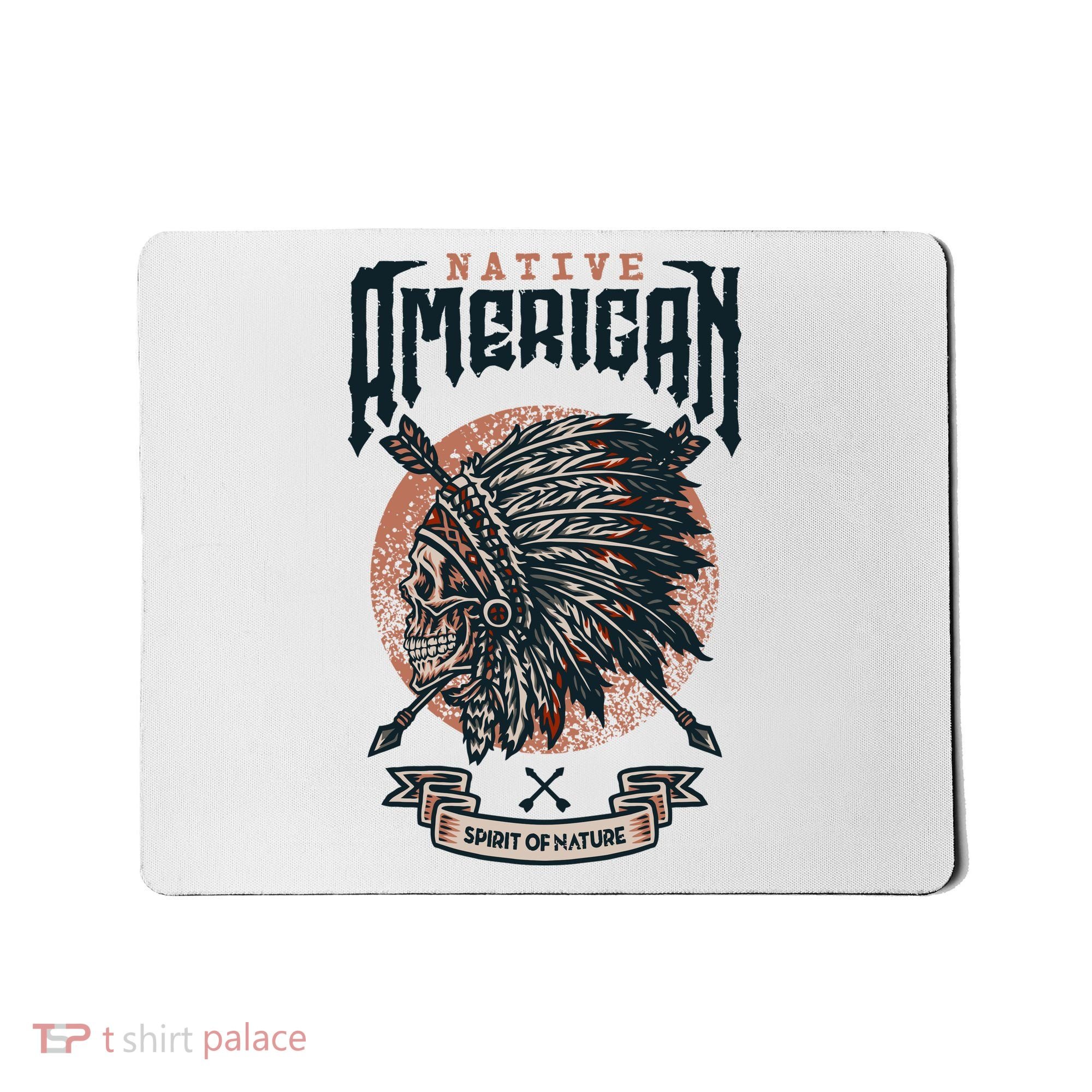 Native American Indian Chief Skull Mousepad