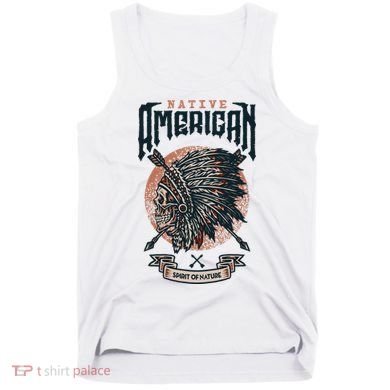 Native American Indian Chief Skull Tank Top