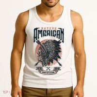 Native American Indian Chief Skull Tank Top thumb 3