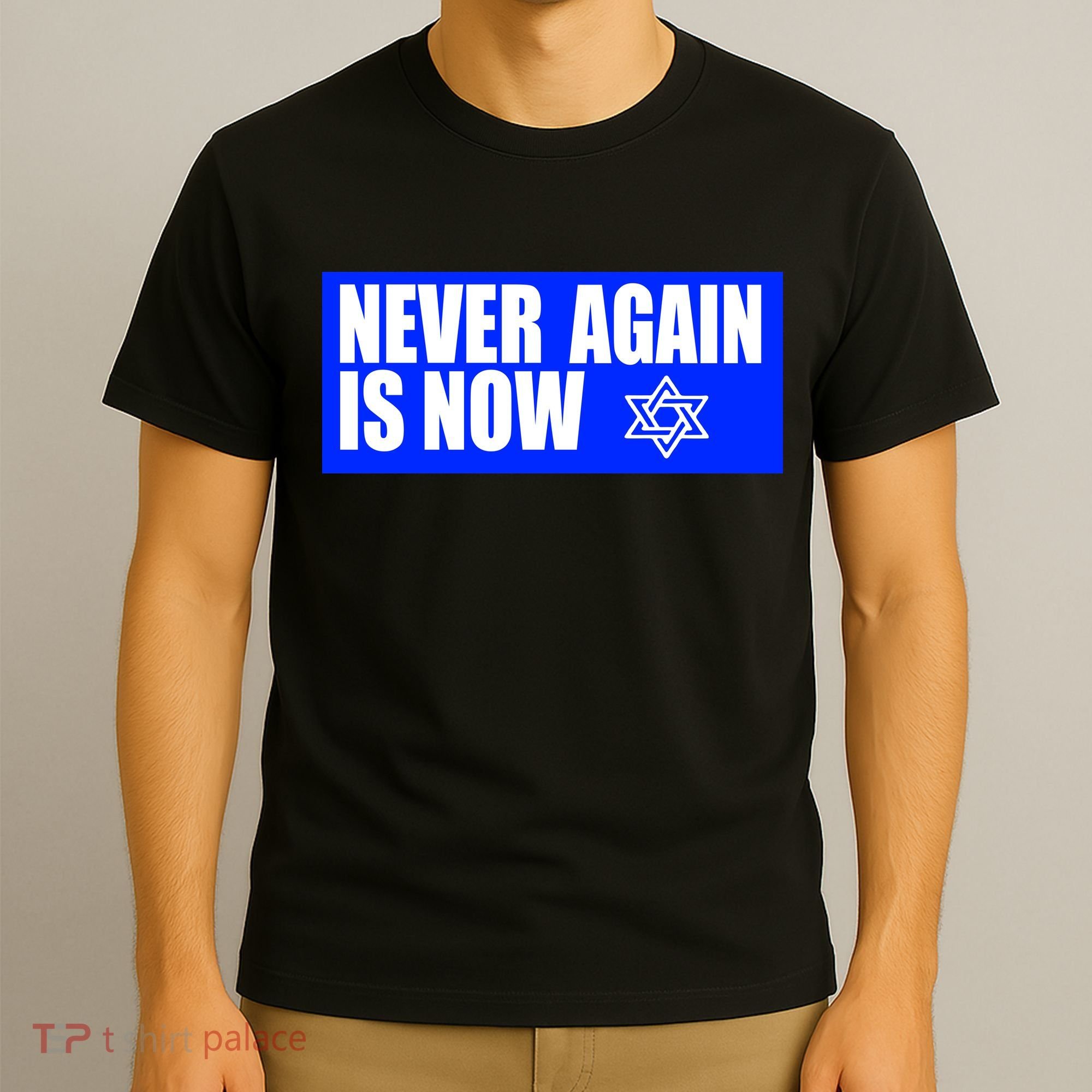 Never Again Is Now Jewish Israel Pride Am Yisrael Chai T-Shirt