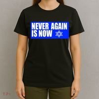 Never Again Is Now Jewish Israel Pride Am Yisrael Chai T-Shirt thumb 4
