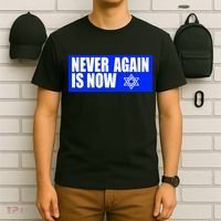 Never Again Is Now Jewish Israel Pride Am Yisrael Chai T-Shirt thumb 6