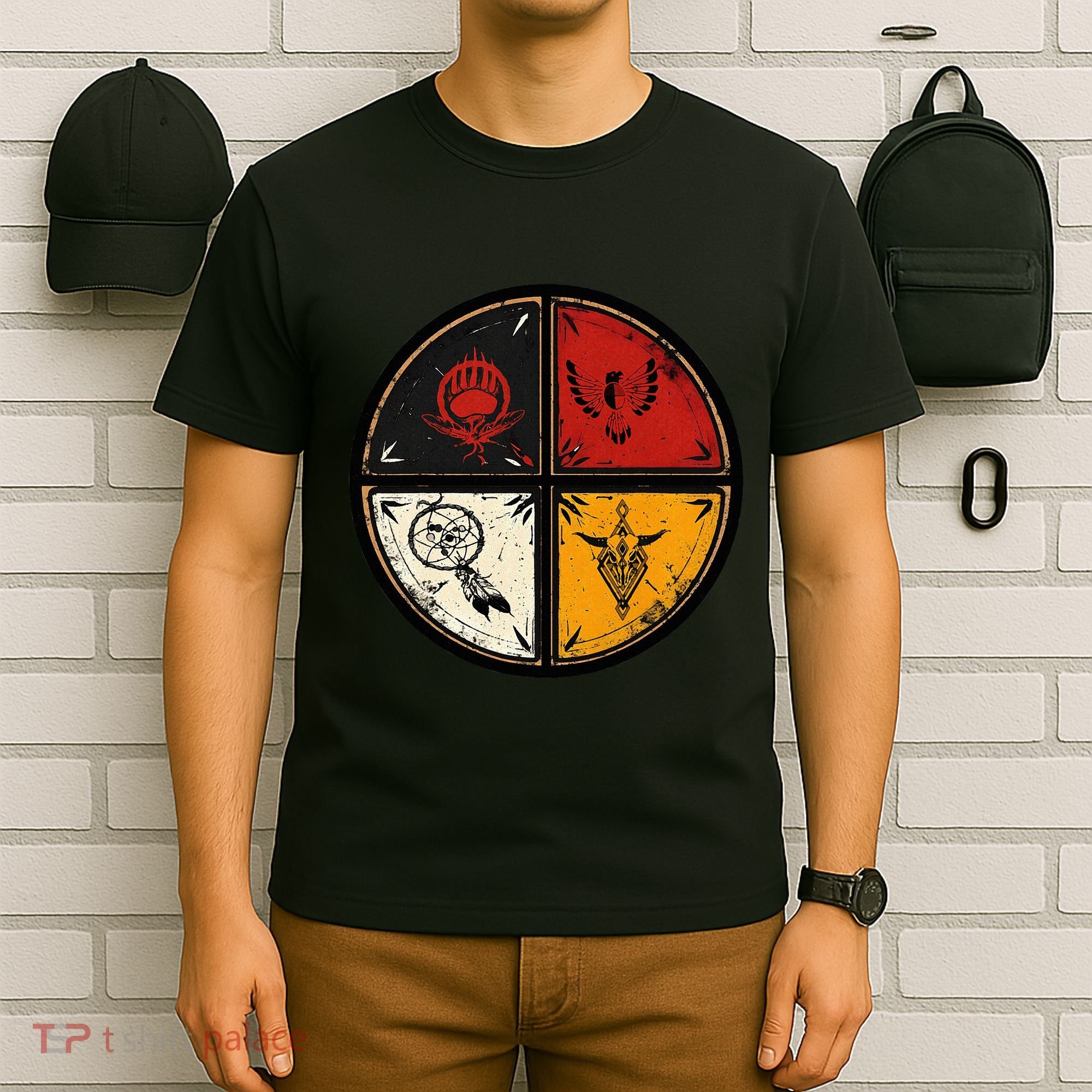 Native American Indian Medicine Wheel T-Shirt