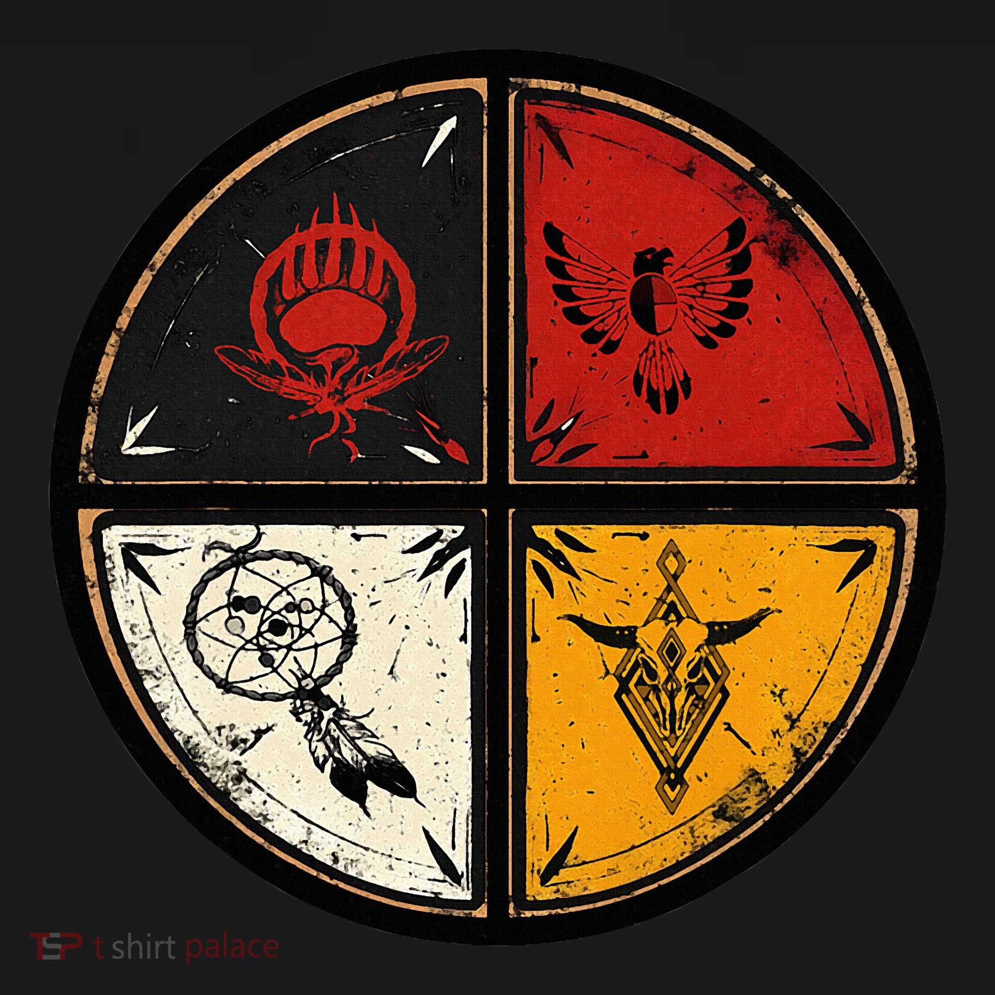 Native American Indian Medicine Wheel T-Shirt