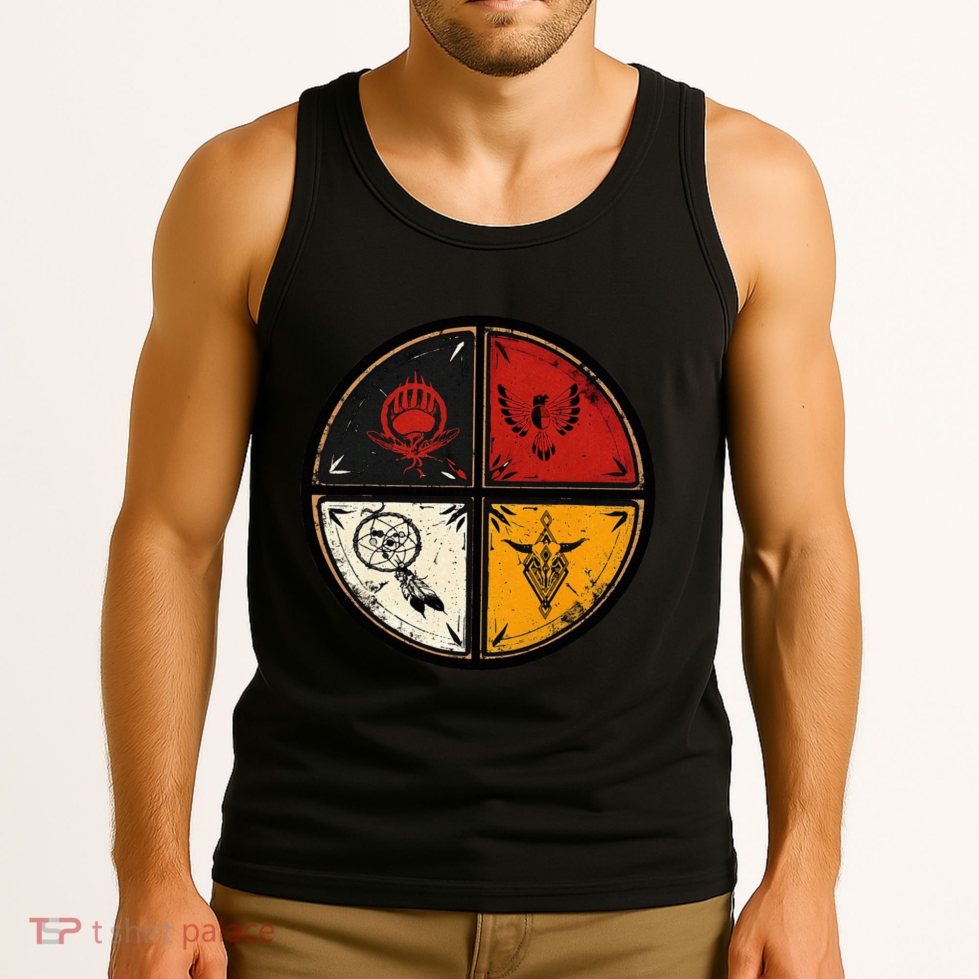 Native American Indian Medicine Wheel Tank Top