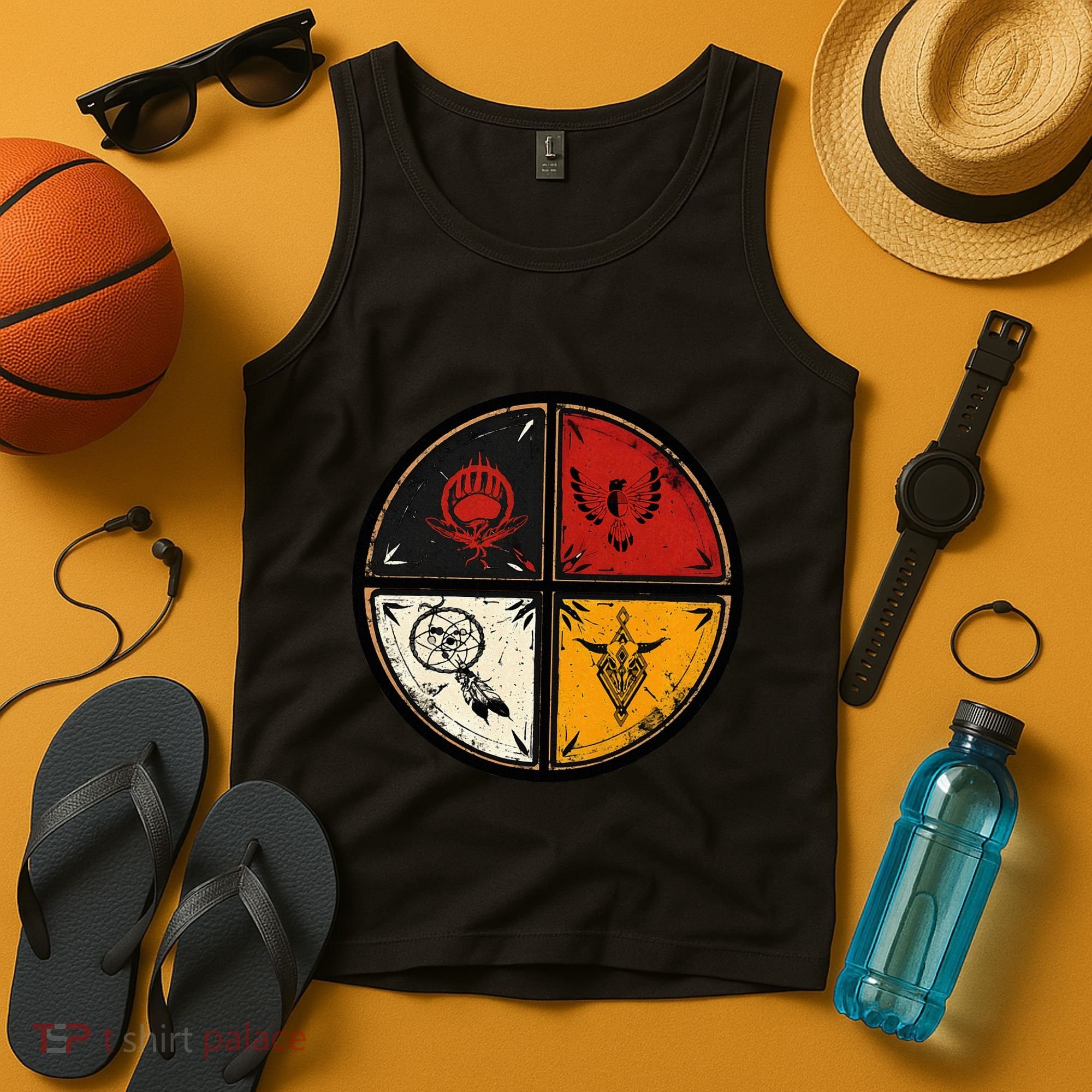 Native American Indian Medicine Wheel Tank Top
