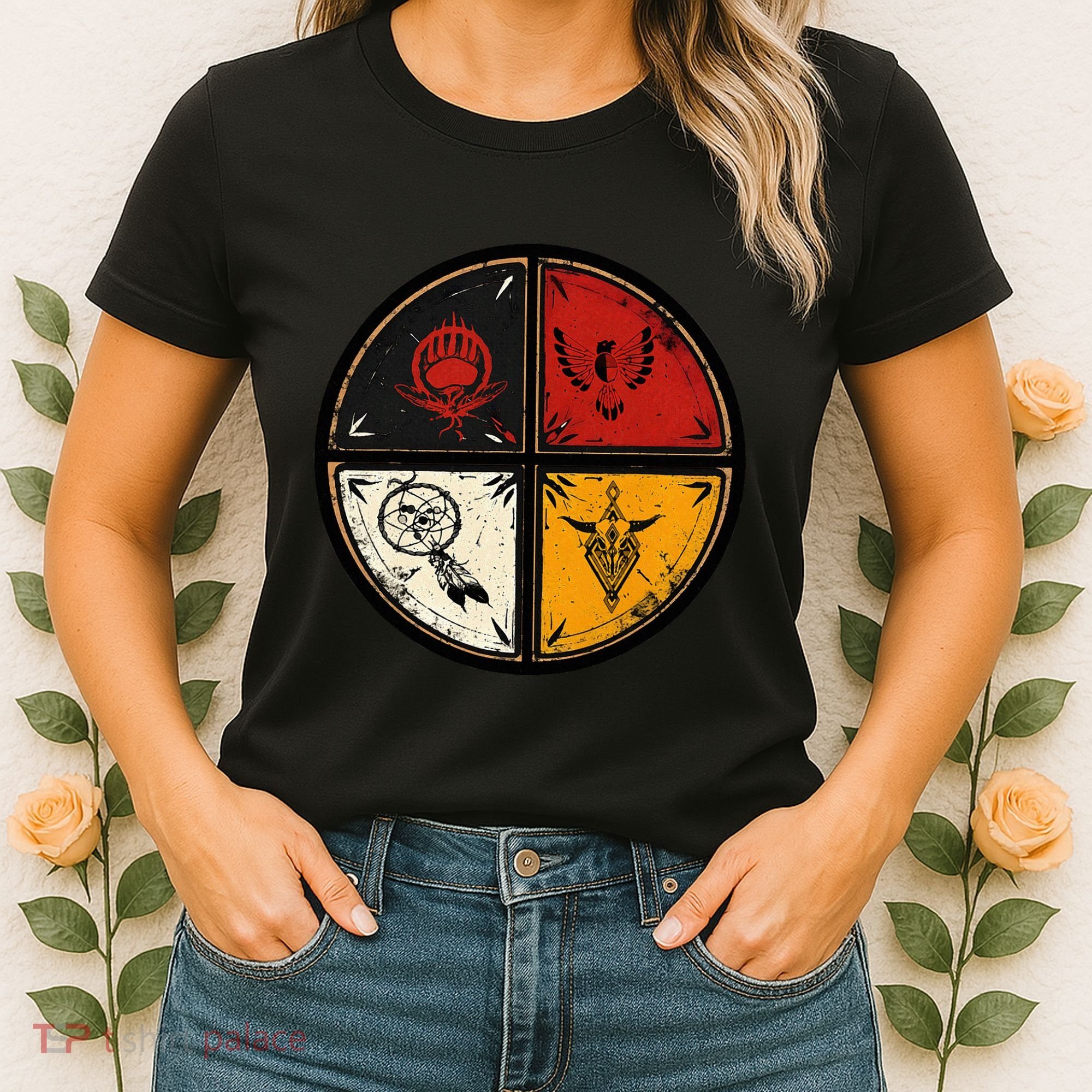 Native American Indian Medicine Wheel Women's T-Shirt