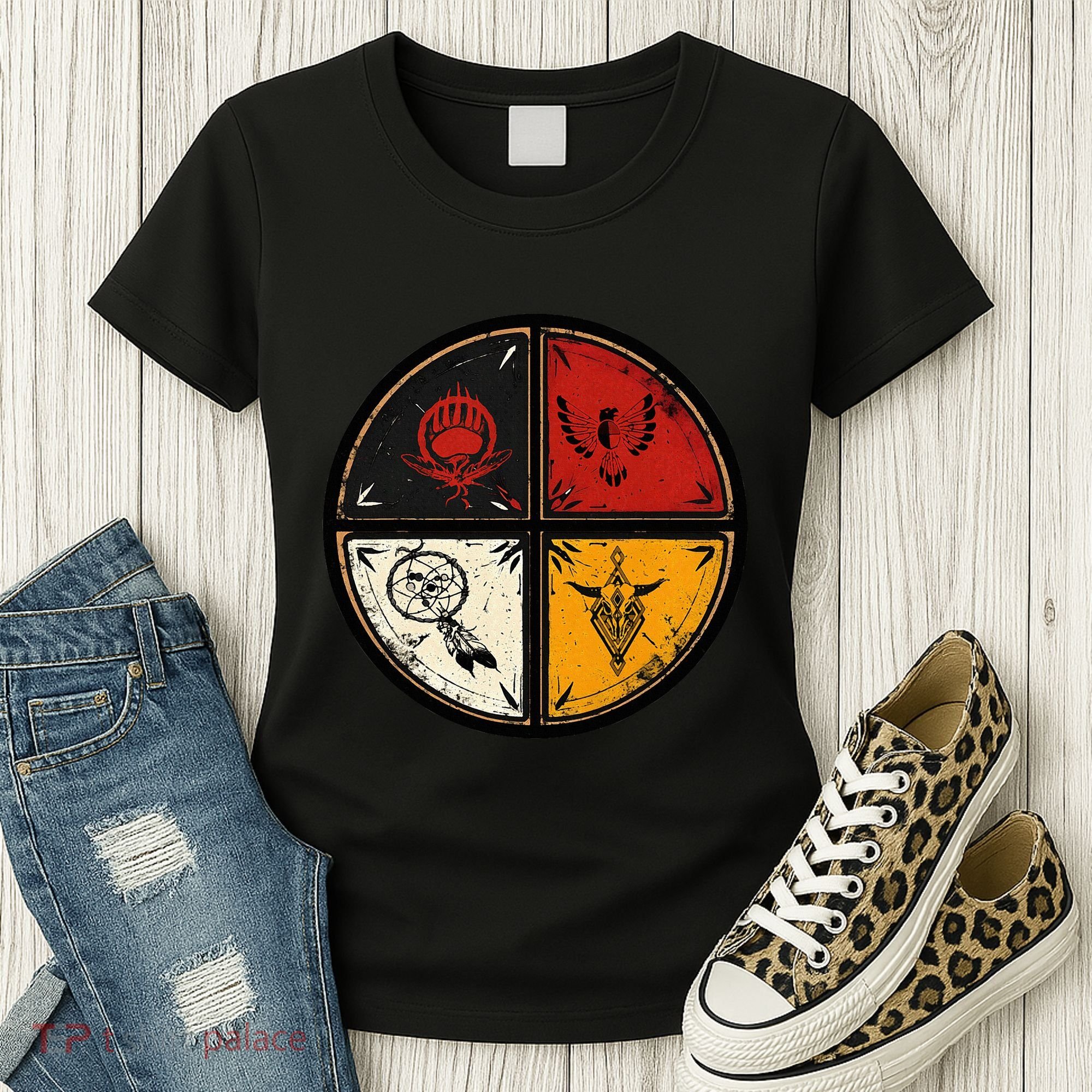 Native American Indian Medicine Wheel Women's T-Shirt