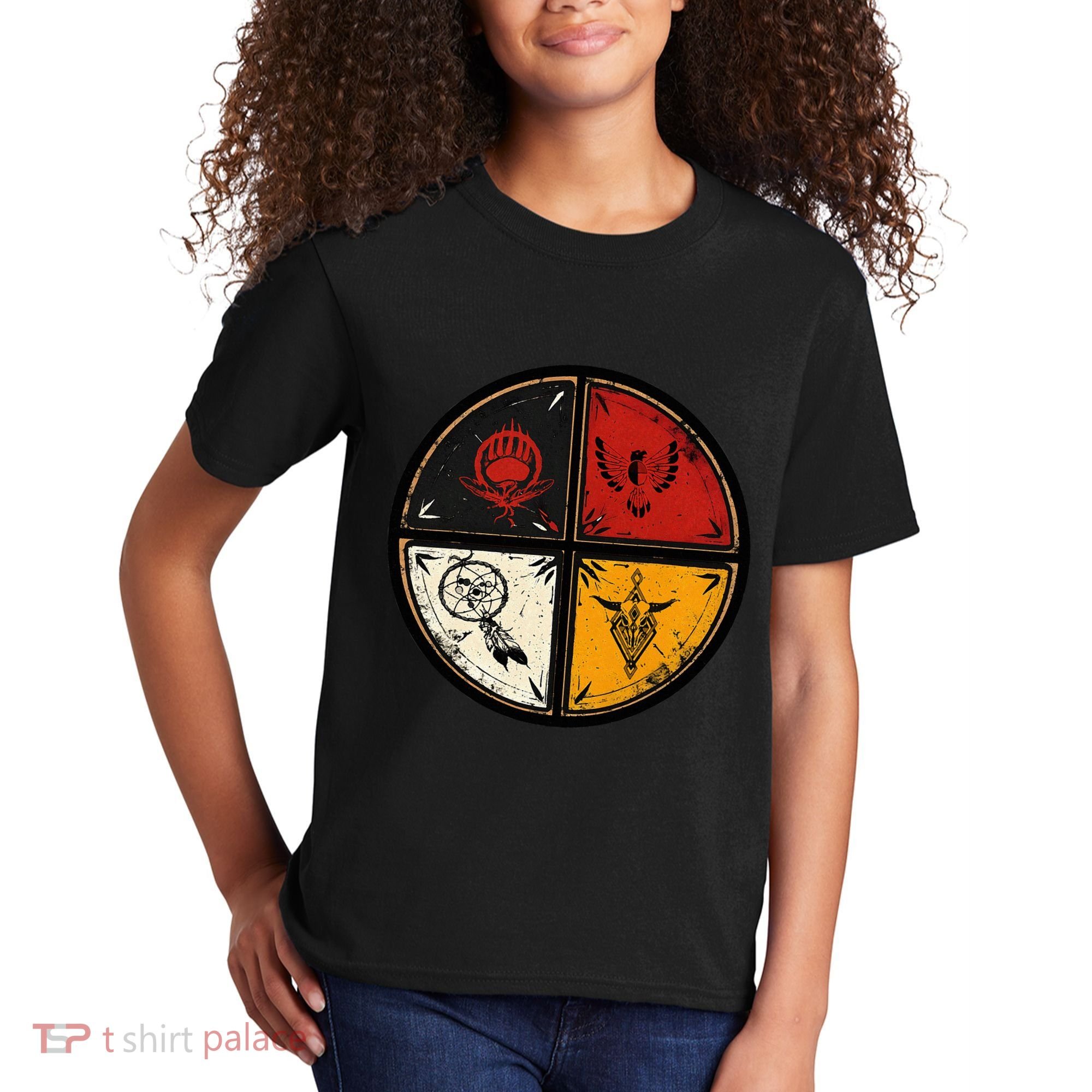Native American Indian Medicine Wheel Kids T-Shirt