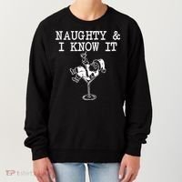 Naughty And I Know It Funny Christmas Santa Women's Sweatshirt thumb 0
