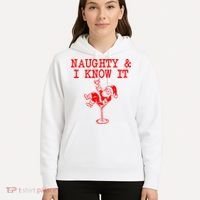 Naughty And I Know It Funny Christmas Santa Hoodie thumb 5
