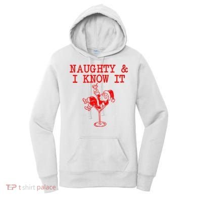 Naughty And I Know It Funny Christmas Santa Women's Hoodie