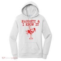 Naughty And I Know It Funny Christmas Santa Women's Hoodie thumb 0