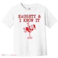 Naughty And I Know It Funny Christmas Santa Toddler T-Shirt thumb 0