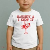 Naughty And I Know It Funny Christmas Santa Toddler T-Shirt thumb 2